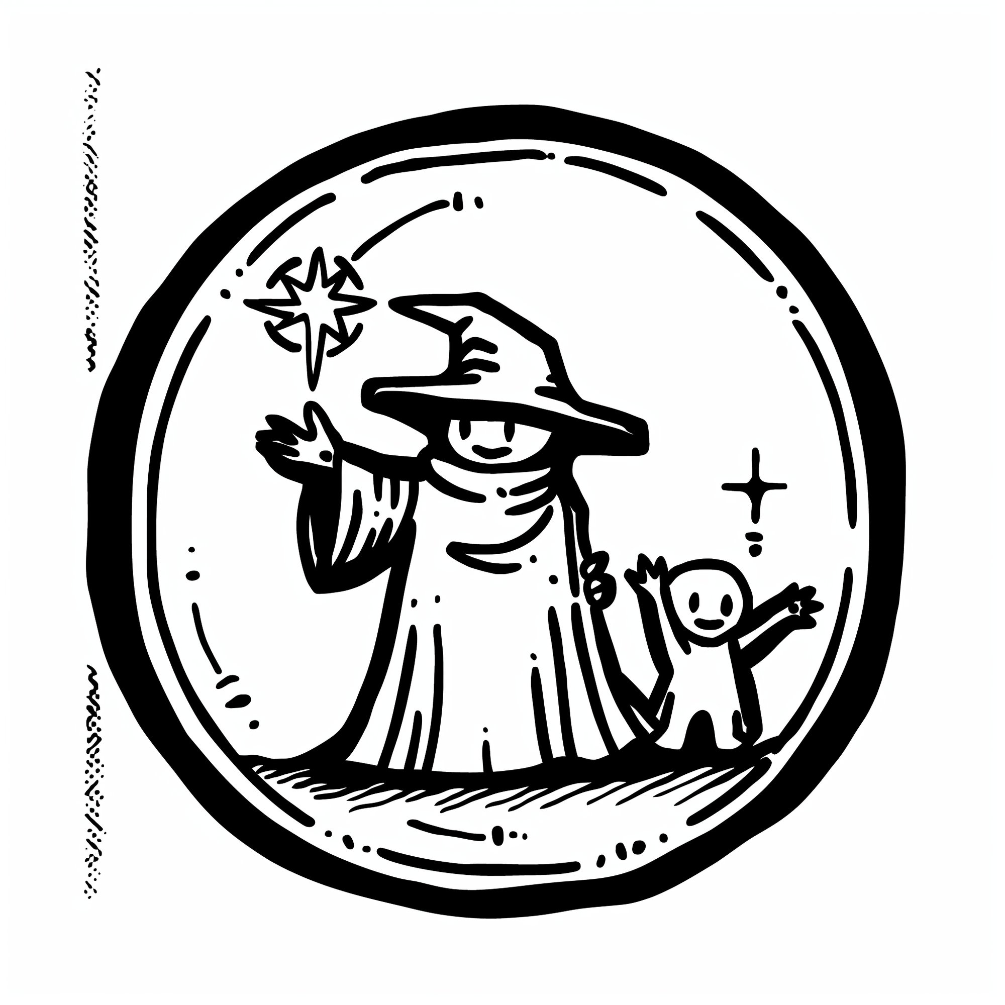 A friendly little druid creates a dome of protection for another